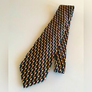 Abercrombie & Fitch Geometric Check Silk Necktie